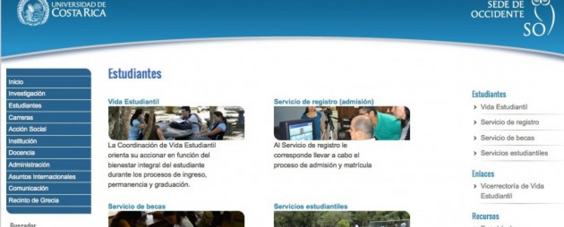 Sede de Occidente renovó su sitio web 