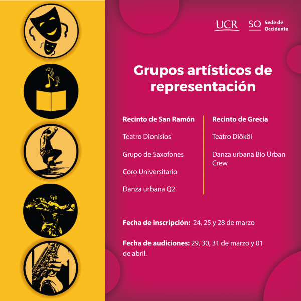 Inicia proceso de inscripción y audiciones para los grupos artísticos de representación